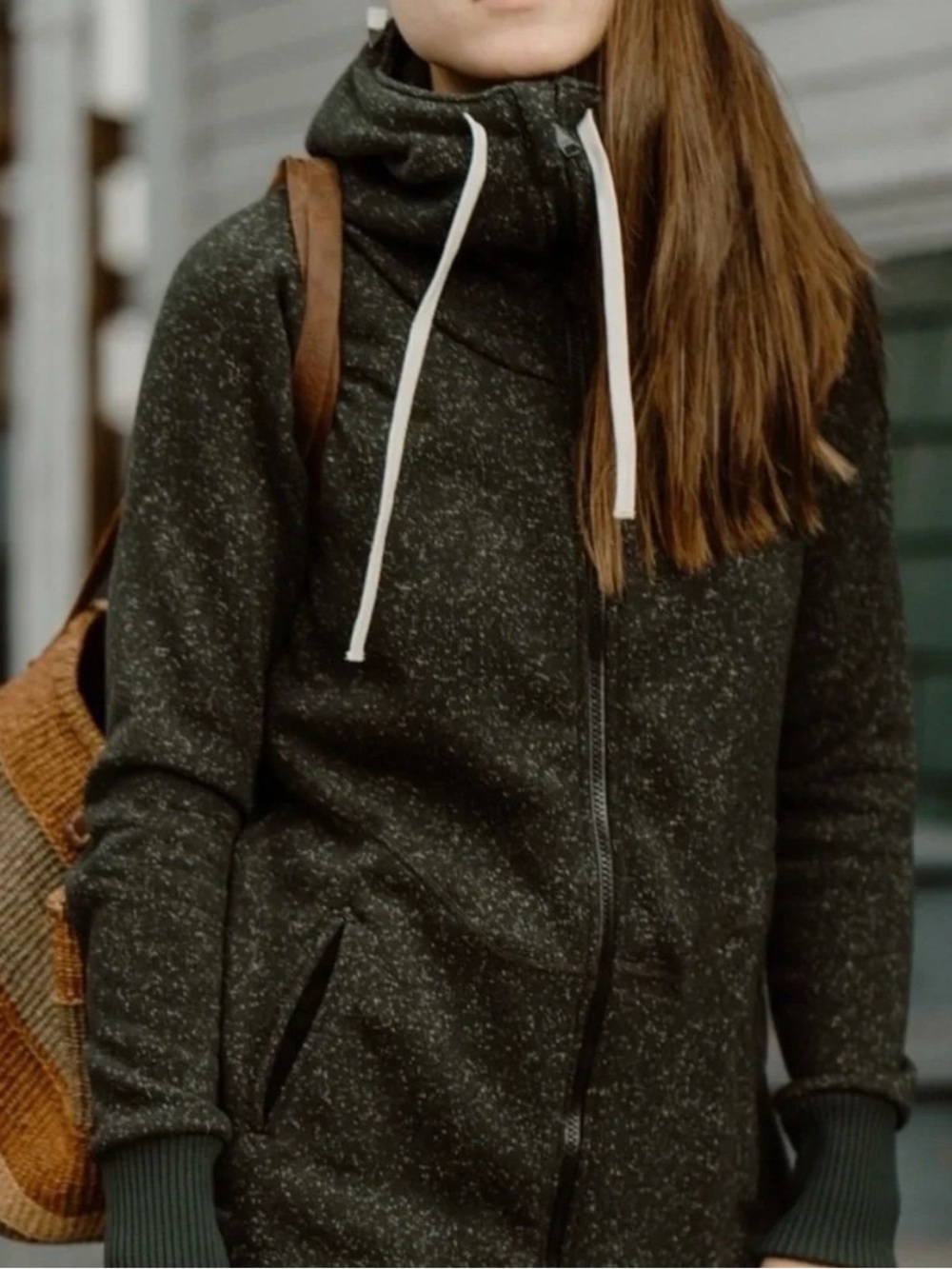 Deso Supply Co. Wanderer Hoodie - Speckled Dark Green Hooded Zip-Up Xsmall